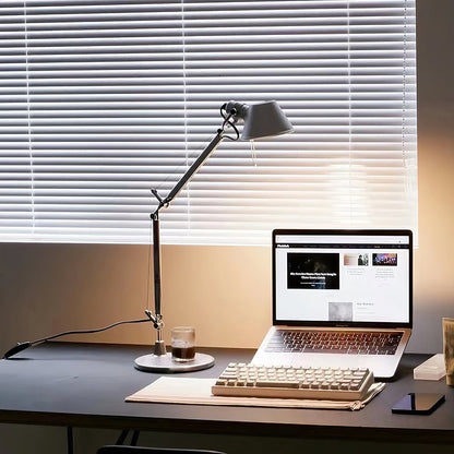 Rustic Stone Rocking Arm Lamp
