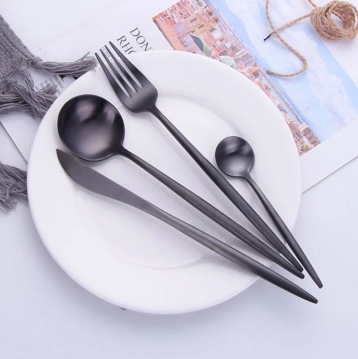 Premium Metal Silverware Set for Home Dining