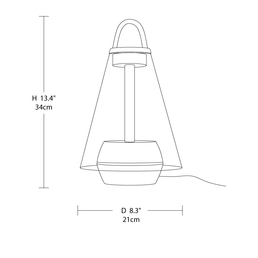 Compact Bright Desk Light 8.3″