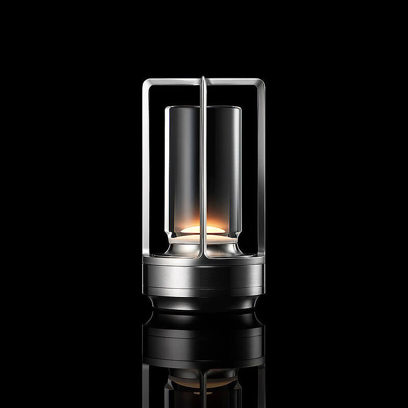 Sleek Glass Touch Table Lamp with Wireless Charging