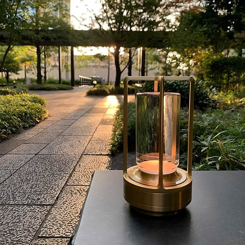 Sleek Glass Touch Table Lamp with Wireless Charging