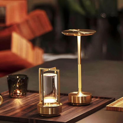 Sleek Glass Touch Table Lamp with Wireless Charging