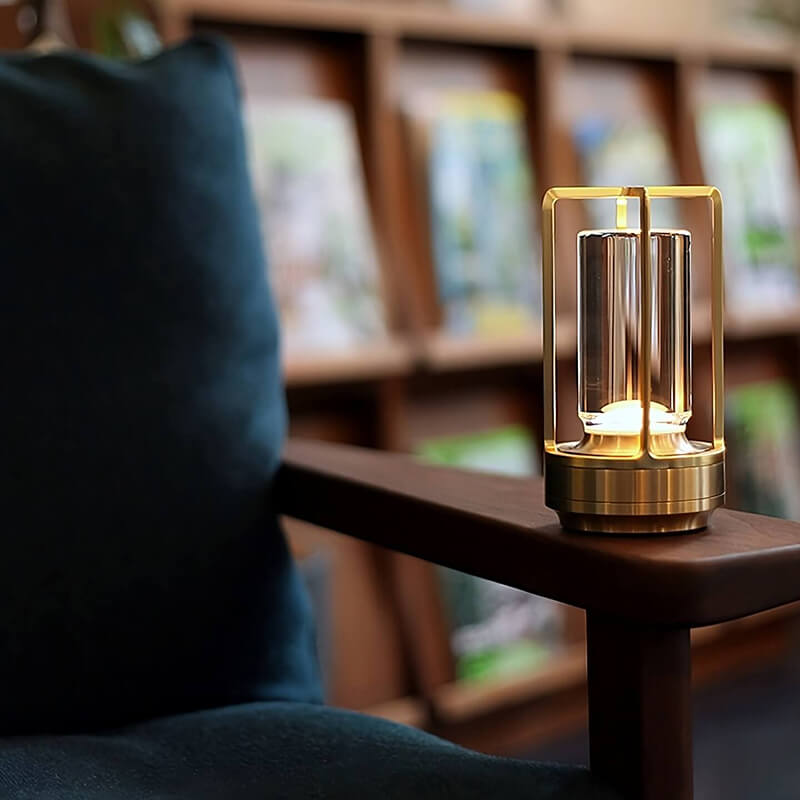 Sleek Glass Touch Table Lamp with Wireless Charging