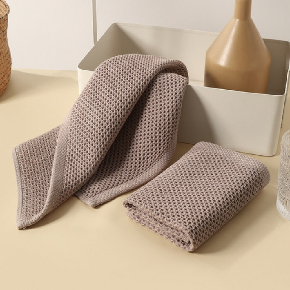 Natural Honeycomb Pattern Kitchen Towel Set