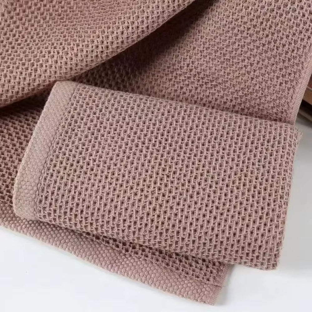 Natural Honeycomb Pattern Kitchen Towel Set