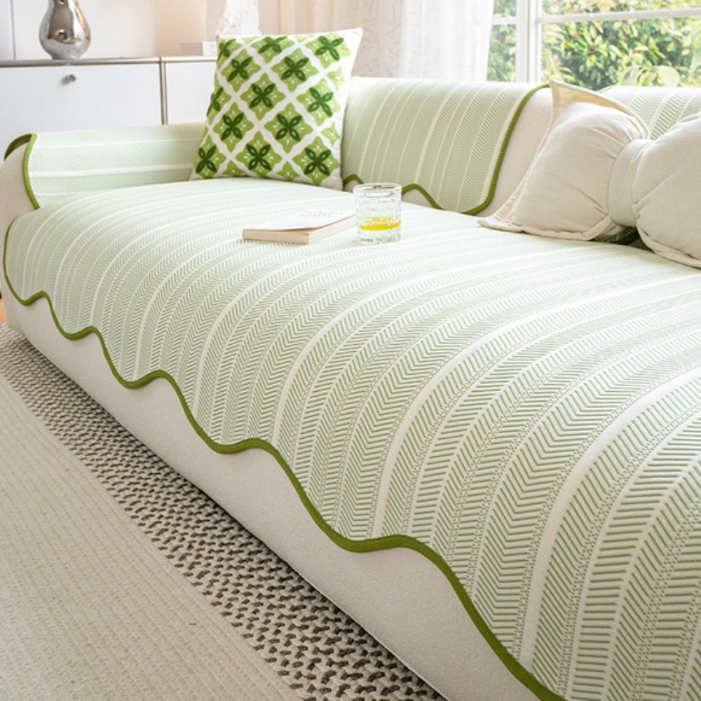 Stylish Herringbone Pattern Sofa Slipcover