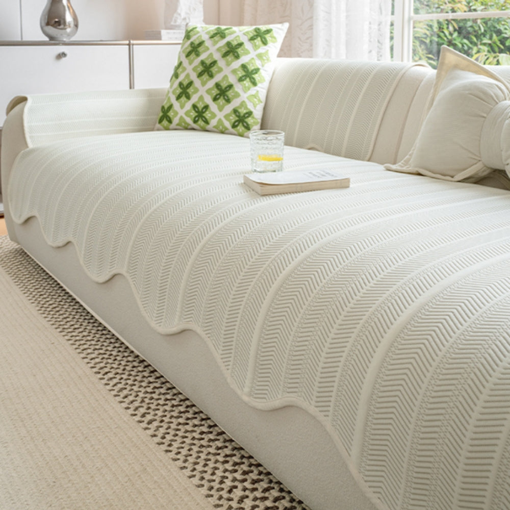 Stylish Herringbone Pattern Sofa Slipcover