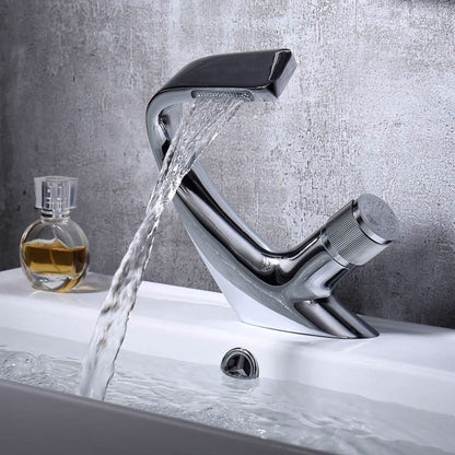 Contemporary Chrome Bathroom Faucet Mixer Tap