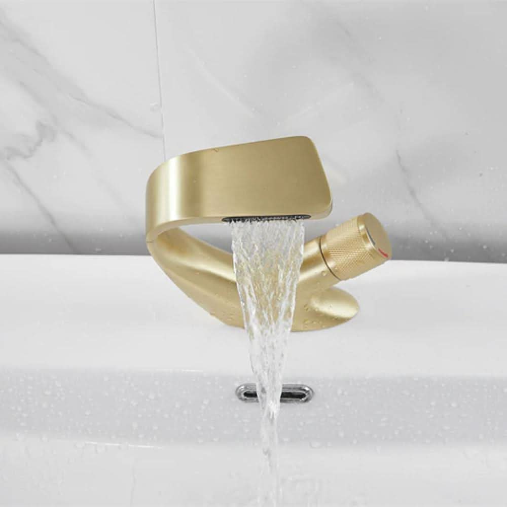 Contemporary Chrome Bathroom Faucet Mixer Tap