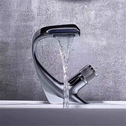 Contemporary Chrome Bathroom Faucet Mixer Tap