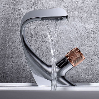 Contemporary Chrome Bathroom Faucet Mixer Tap