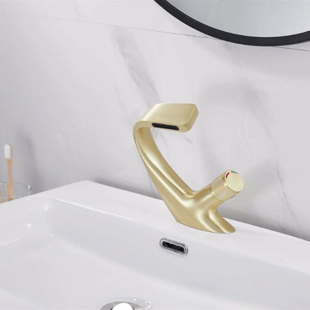Contemporary Chrome Bathroom Faucet Mixer Tap