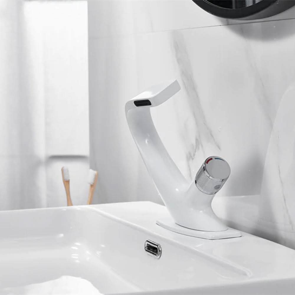 Contemporary Chrome Bathroom Faucet Mixer Tap