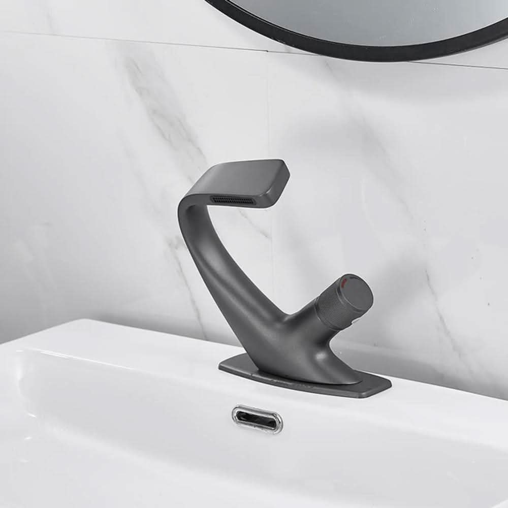 Contemporary Chrome Bathroom Faucet Mixer Tap
