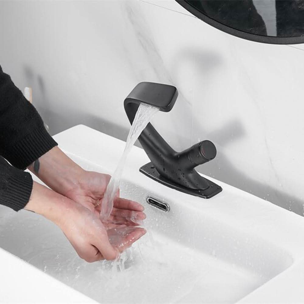 Contemporary Chrome Bathroom Faucet Mixer Tap