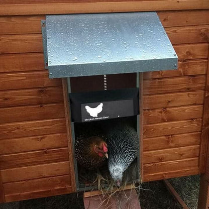 Automatic Chicken Coop Door with Timer and Weather Shield