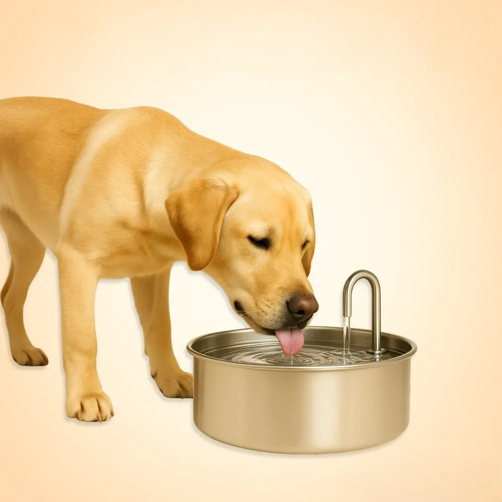 Easy Clean Stainless Steel Pet Water Dispenser Bowl - Cofik