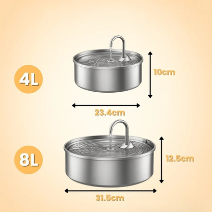 Easy Clean Stainless Steel Pet Water Dispenser Bowl