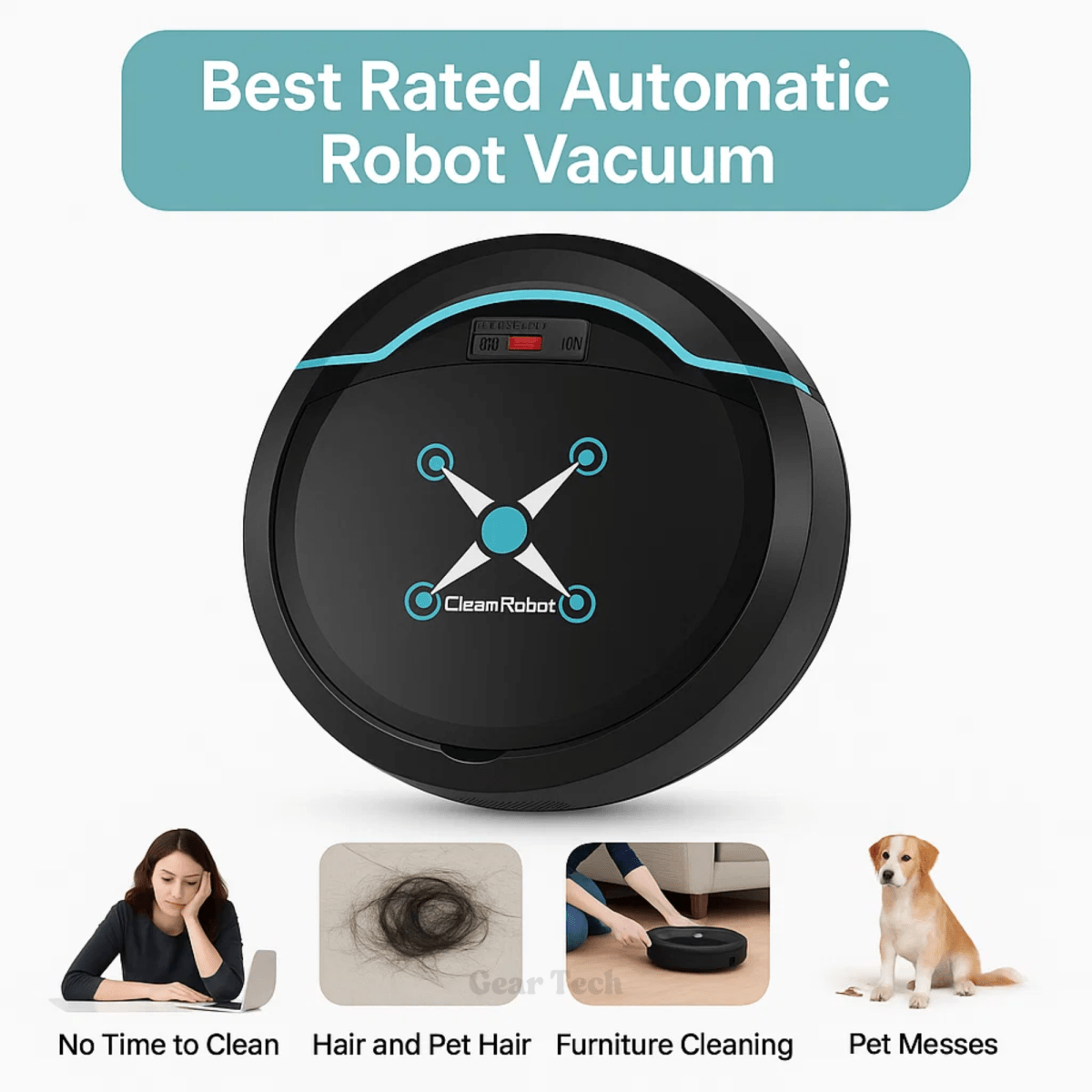 Smart Robot Vacuum Cleaner with Mop Function