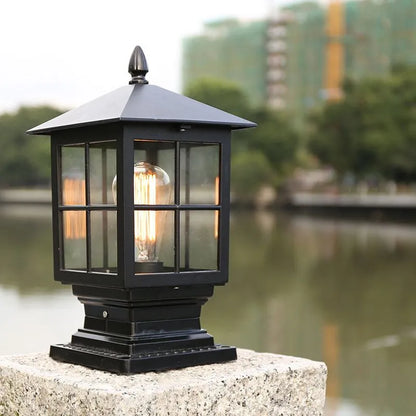 Durable Black Outdoor Garden Lantern Post - Cofik