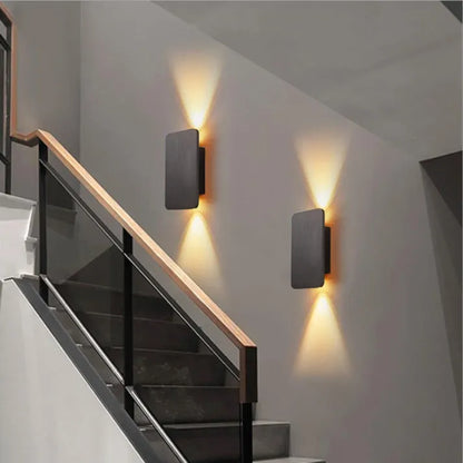 Contemporary Square Stainless Steel Wall Light