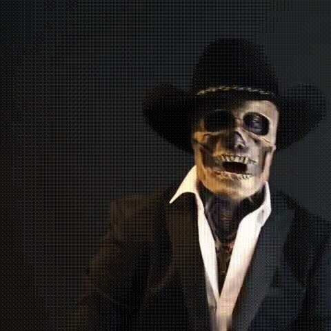 Spooky Skull Mask Hat for Halloween Costume