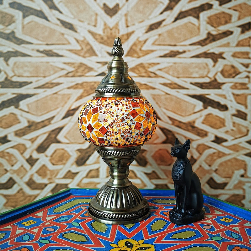 Classic Elegant Glass Metal Table Lamp