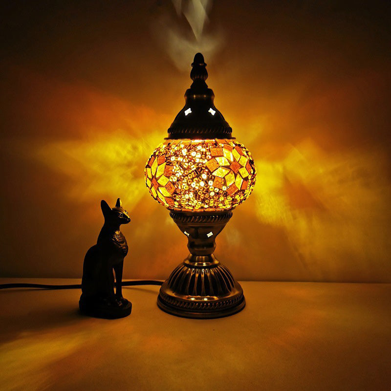 Classic Elegant Glass Metal Table Lamp