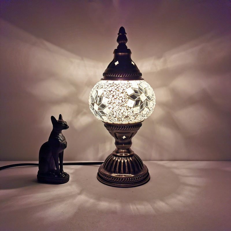 Classic Elegant Glass Metal Table Lamp