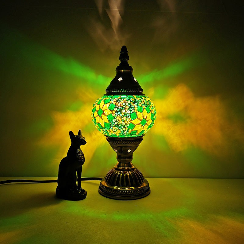 Classic Elegant Glass Metal Table Lamp