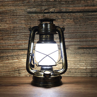 Classic Rustic Metal LED Table Lamp for Living Room