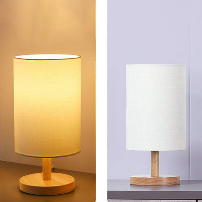 Rustic Wooden Shade Table Lamp for Living Room - Cofik