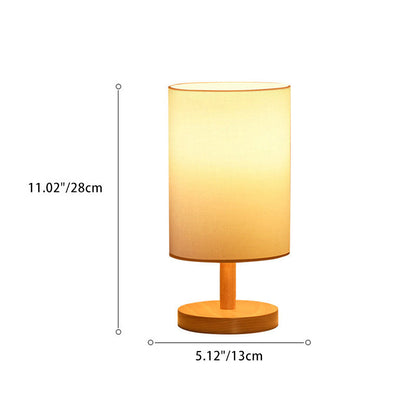 Rustic Wooden Shade Table Lamp for Living Room