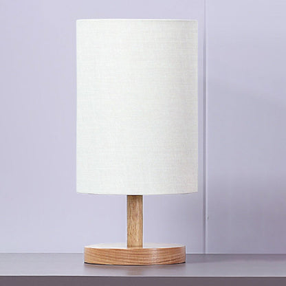 Rustic Wooden Shade Table Lamp for Living Room