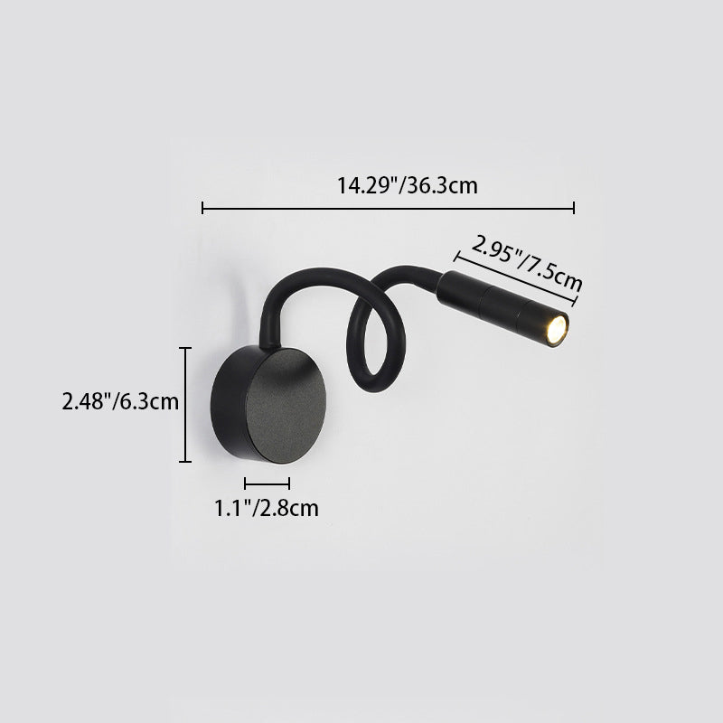 Sleek Simple LED Reading Wall Light for Bedroom