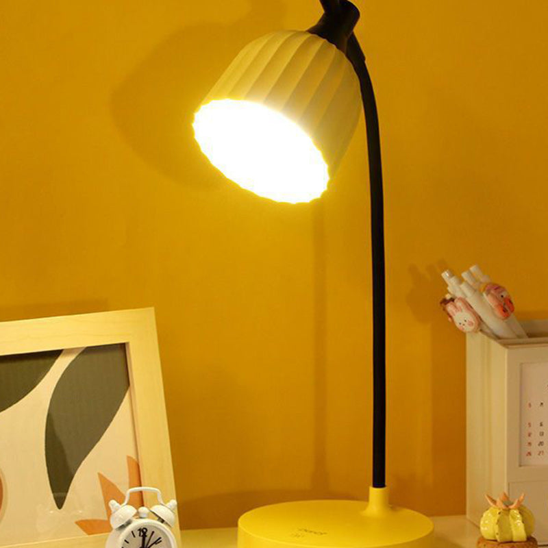 Sleek Compact Round LED Desk Lamp For Home