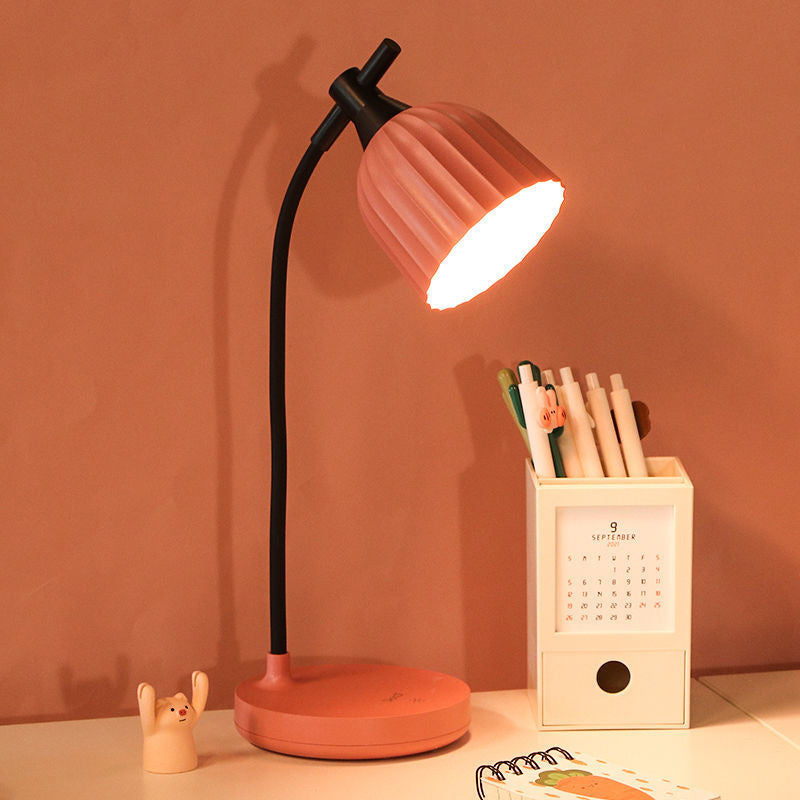 Sleek Compact Round LED Desk Lamp For Home