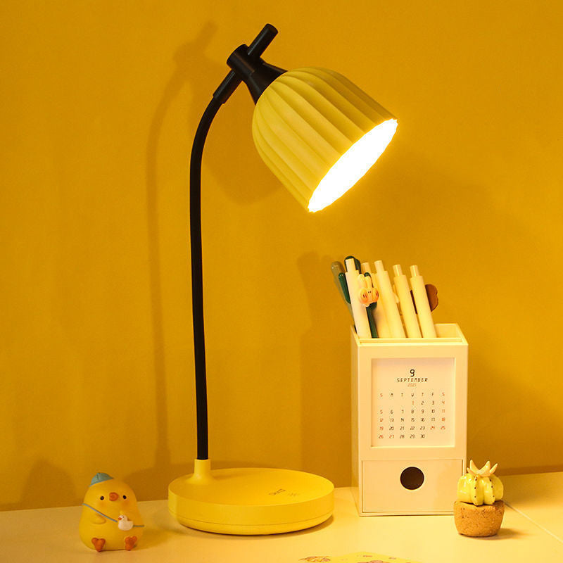 Sleek Compact Round LED Desk Lamp For Home