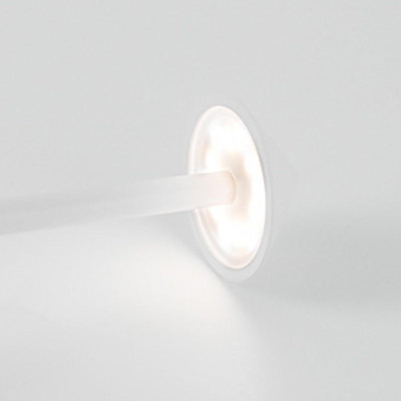 Sleek Minimalist Round Glass Metal LED Desk Lamp