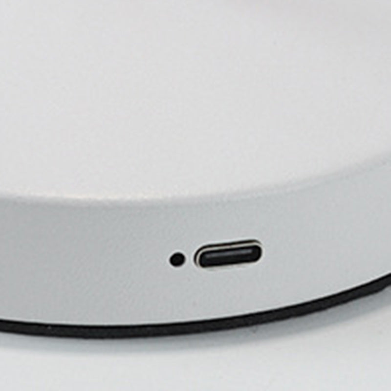 Sleek Minimalist Round Glass Metal LED Desk Lamp