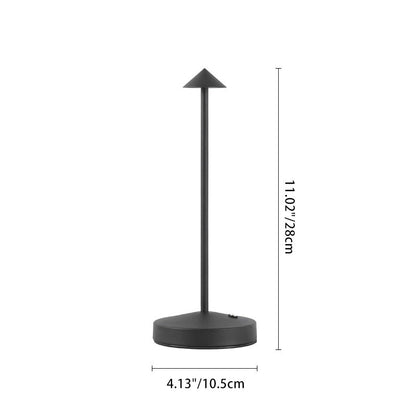 Sleek Minimalist Round Glass Metal LED Desk Lamp