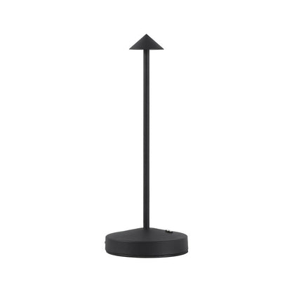 Sleek Minimalist Round Glass Metal LED Desk Lamp