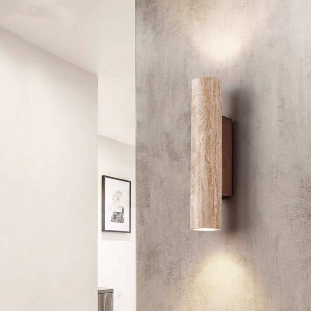 Natural Stone Double Wall Light - Modern Scandinavian Style - Cofik