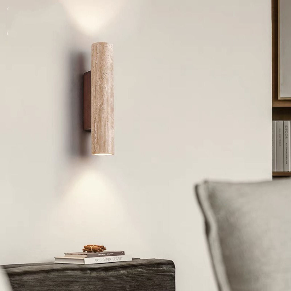Natural Stone Double Wall Light - Modern Scandinavian Style
