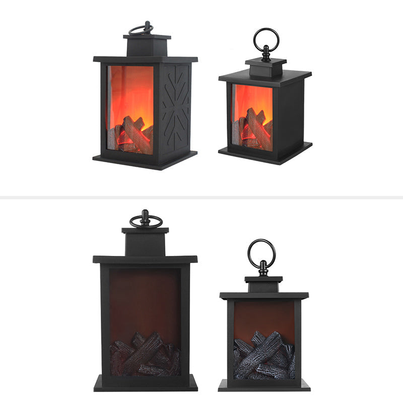Classic Round Flame Effect LED Table Lamp