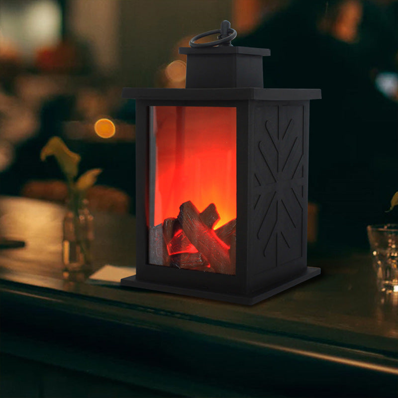 Classic Round Flame Effect LED Table Lamp