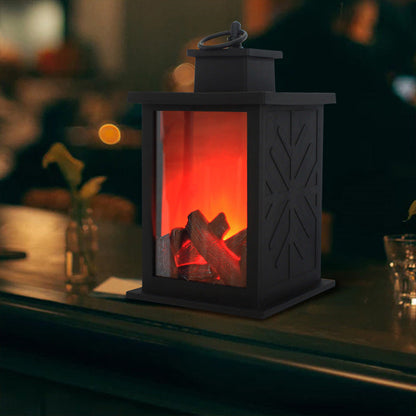 Classic Round Flame Effect LED Table Lamp