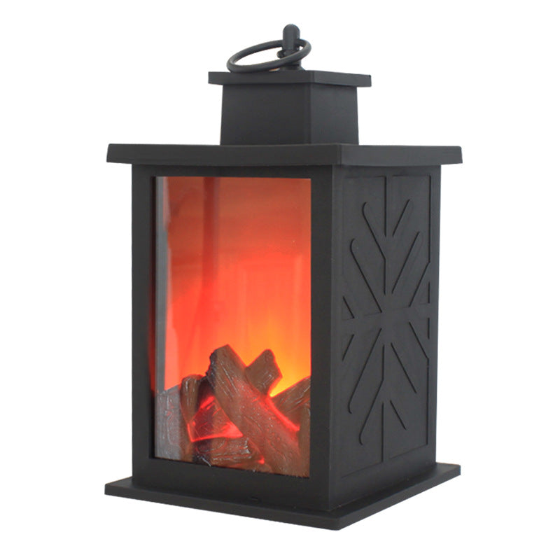 Classic Round Flame Effect LED Table Lamp
