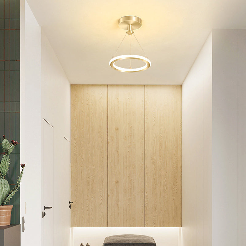 Modern Round LED Ceiling Light for Hallway