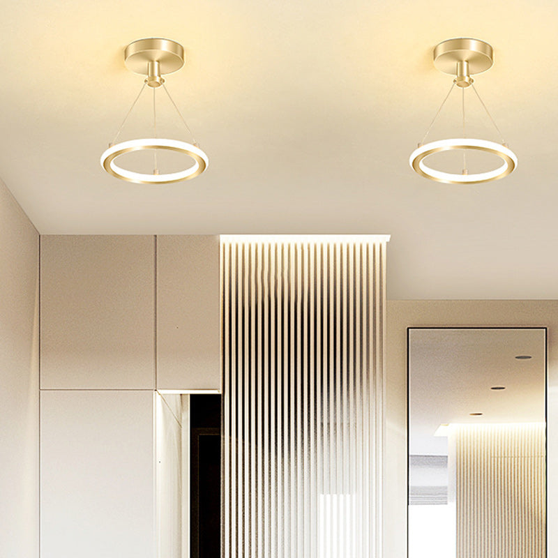 Modern Round LED Ceiling Light for Hallway